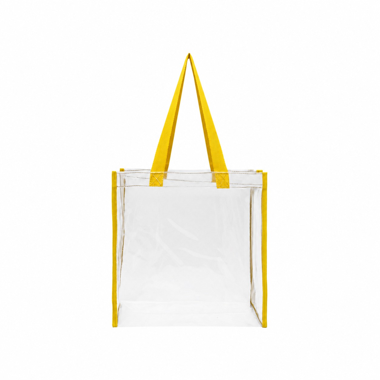 PVC Carry Handles Tote Bag — Yellow