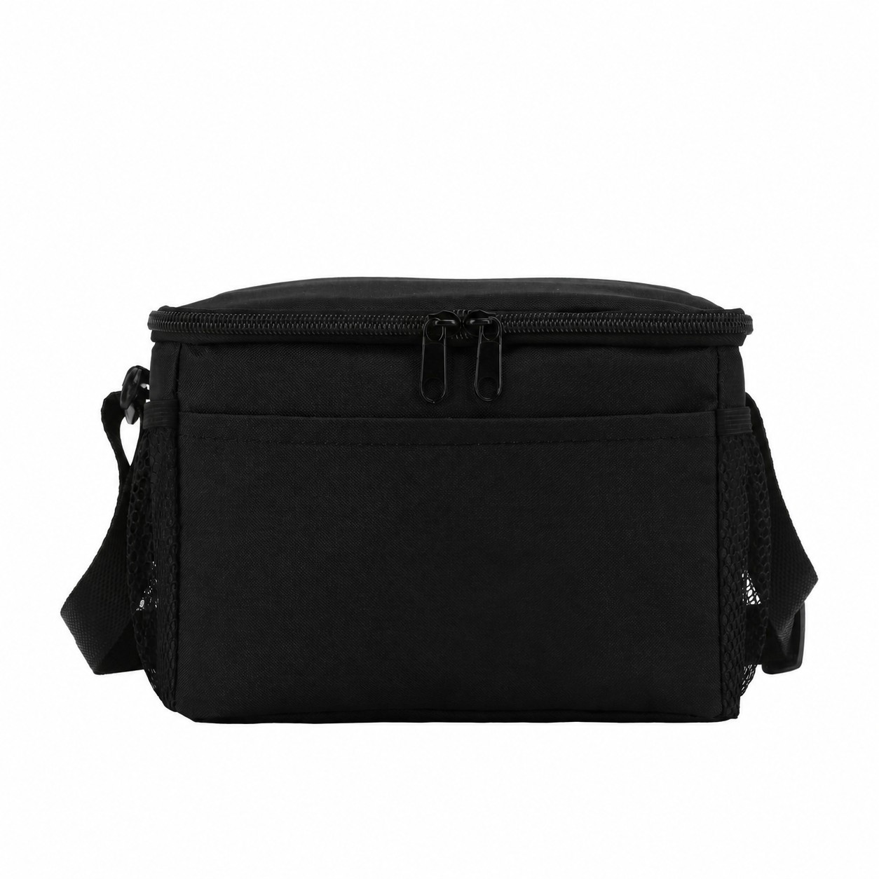 Zippered Storage Lunch Cooler — Black