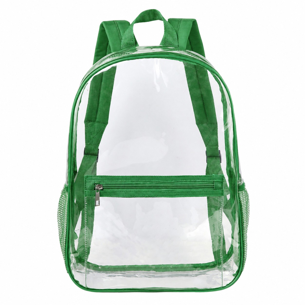 Clear PVC Backpack — Grass Green