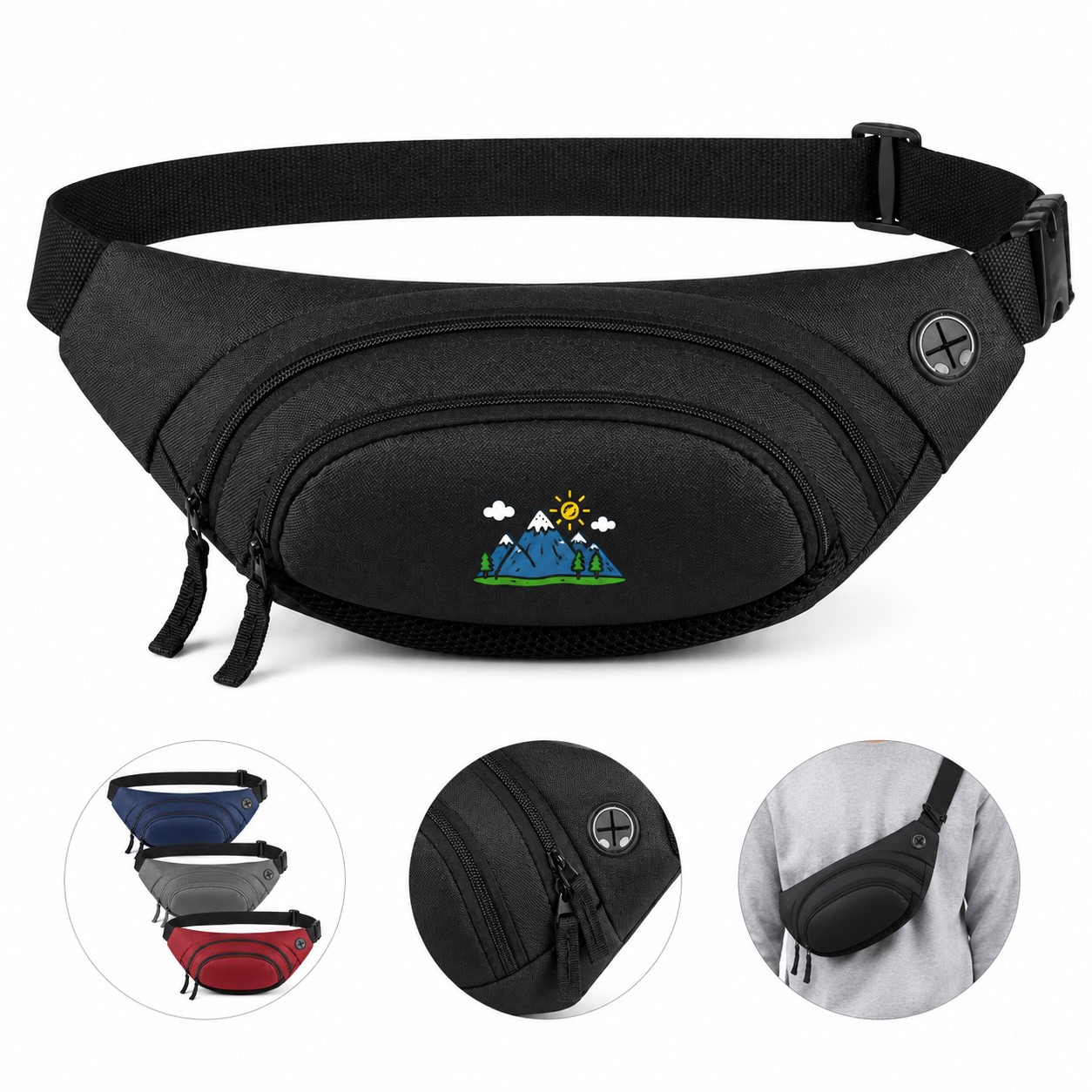 Polyester Waist Pack With Adjustable Strap