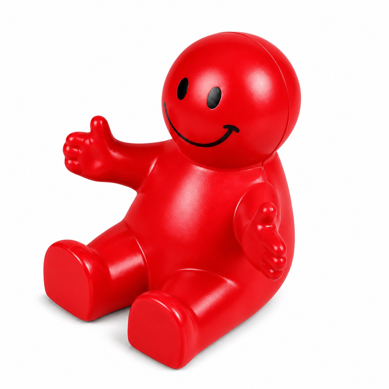 Smiley Stress Toy Phone Holder — Red