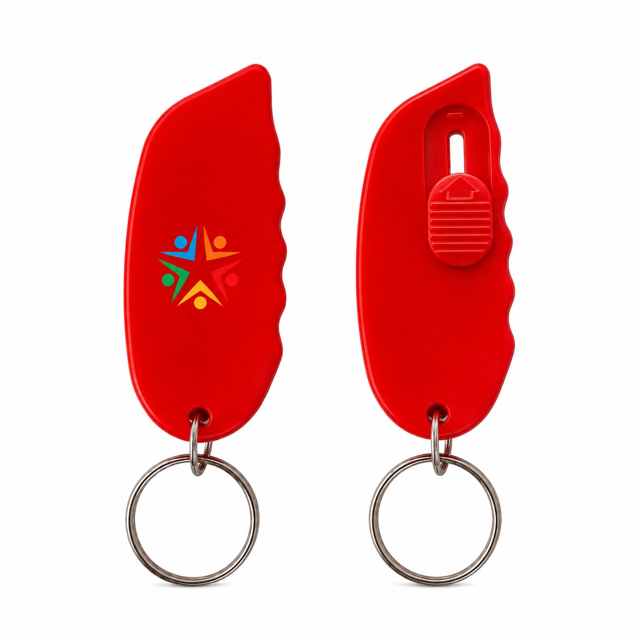 Mini Plastic Retractable Utility Knife Keychain — view 1