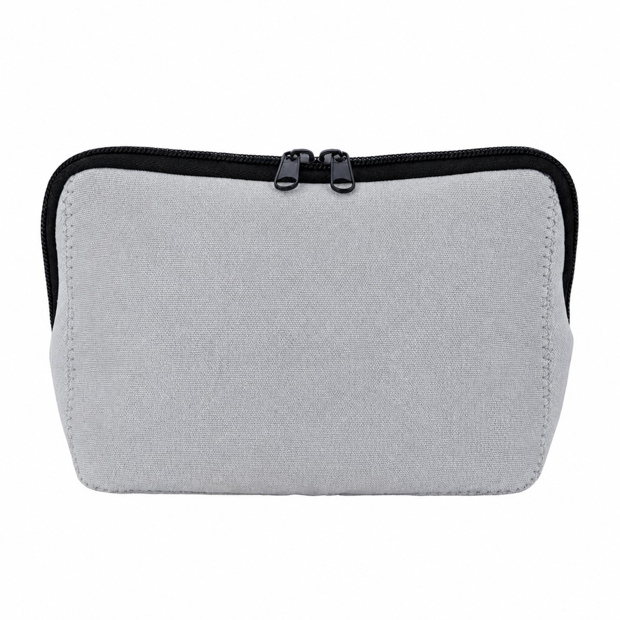 Neoprene Smooth Surface Toiletry Bag — Silver