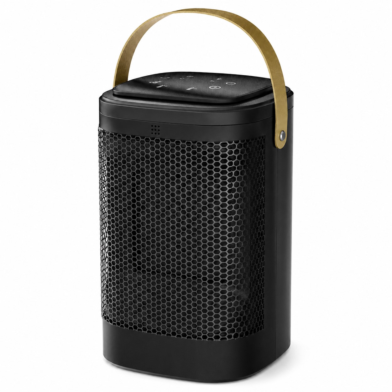 Portable Ceramic Indoor Space Heater — Brass Gold