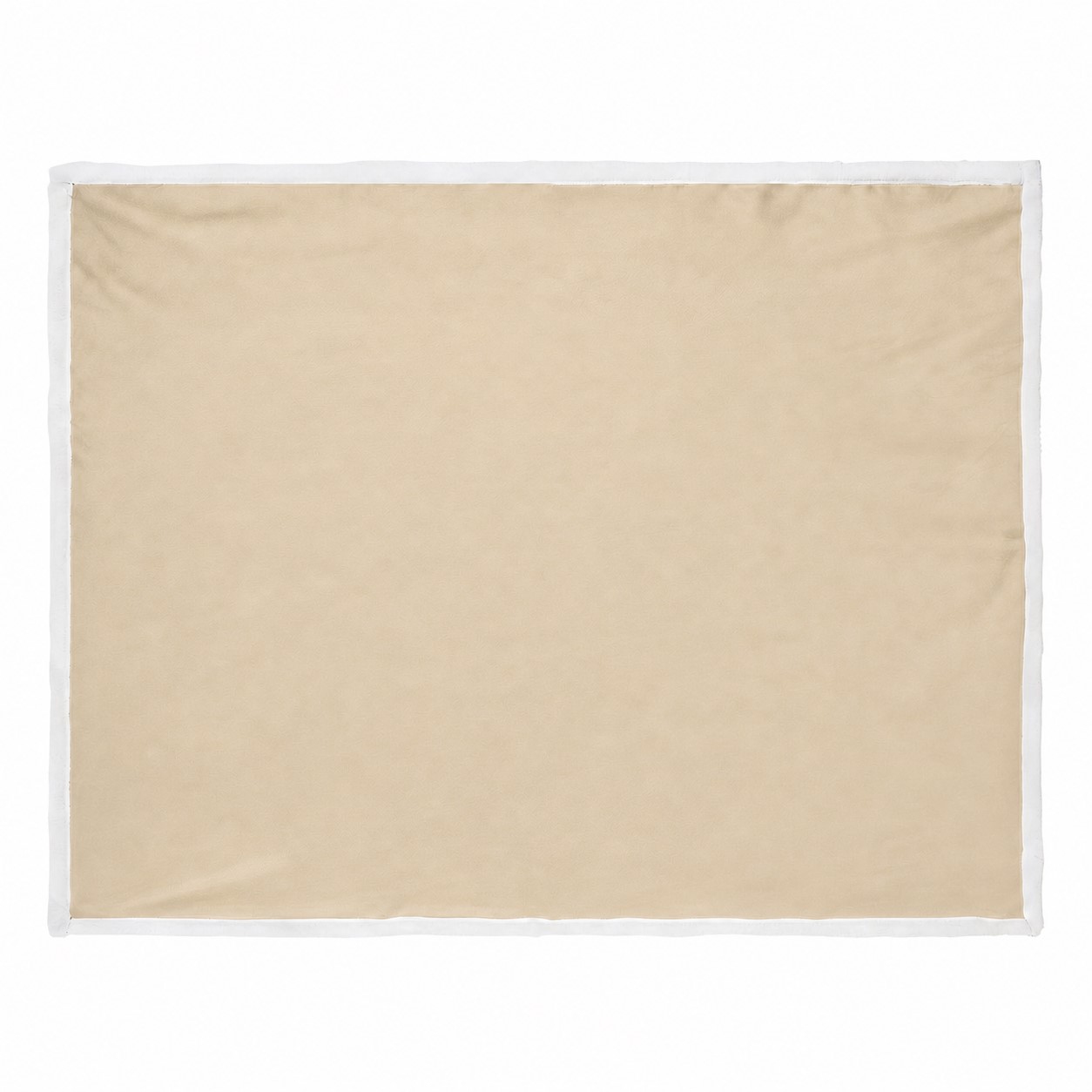Flannel Sherpa Throw Blanket — Natural Beige