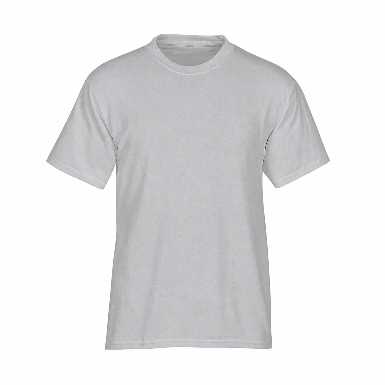 Cotton Polyester Uniform Crewneck Tee — Silver