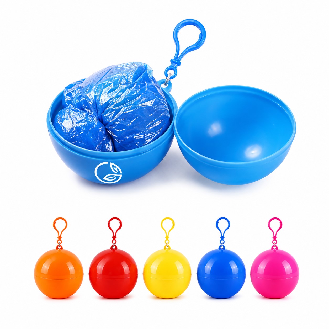 Compact Rain Poncho Ball With Hook