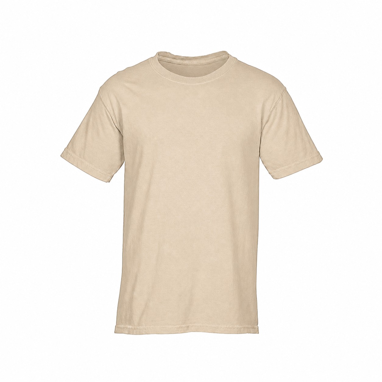 Garment-Dyed Ringspun Cotton T-Shirt — Beige