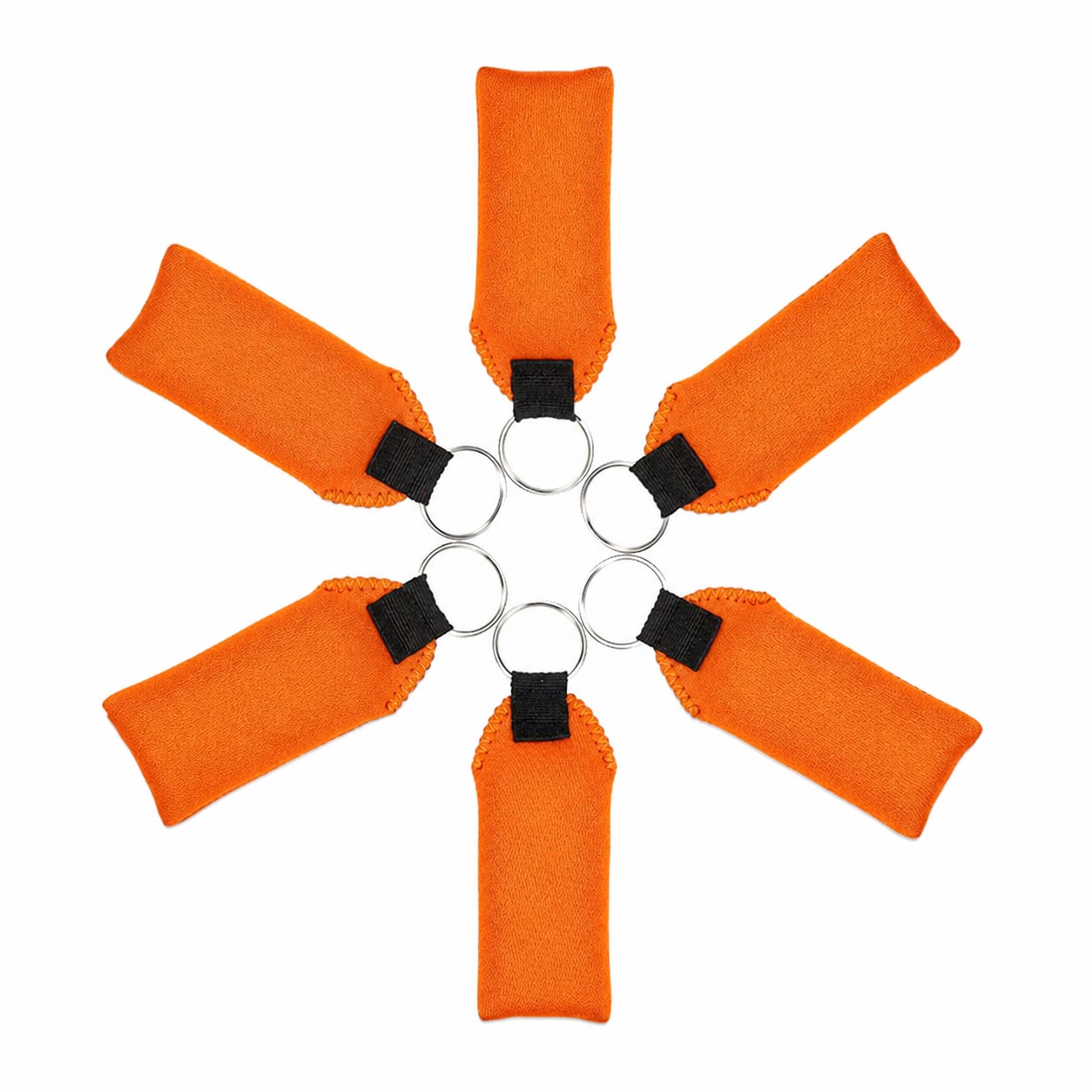 Buoyant Rubber Keychain Fob — Orange
