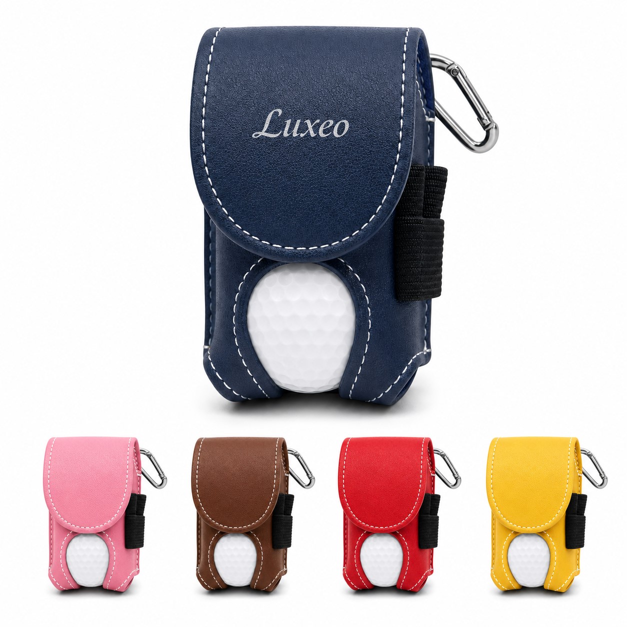 Compact PU Golf Ball Bag With Hook