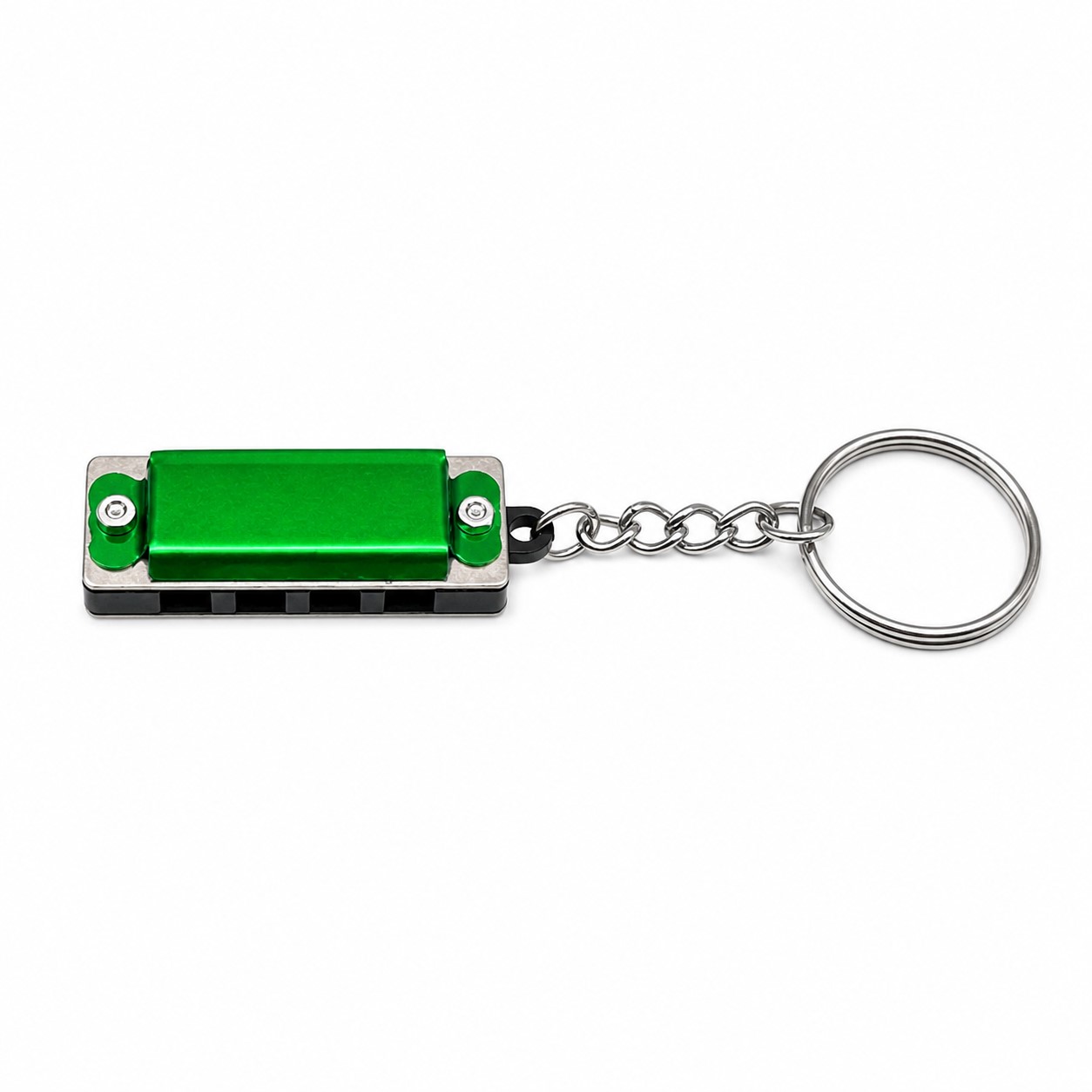 Pocket Size Metal Harmonica Keychain — view 2