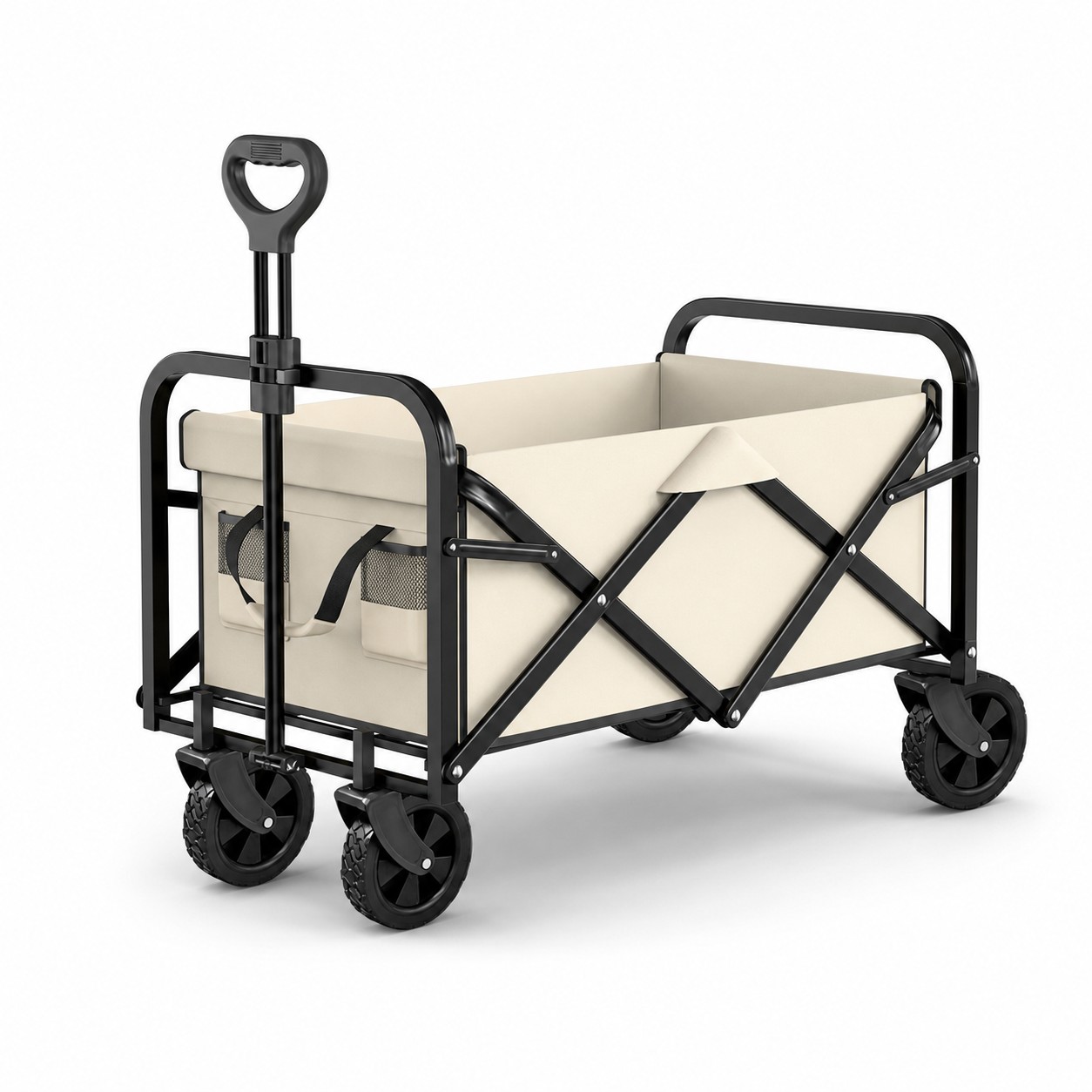 Folding Utility Wagon With Adjustable Handle — view 2