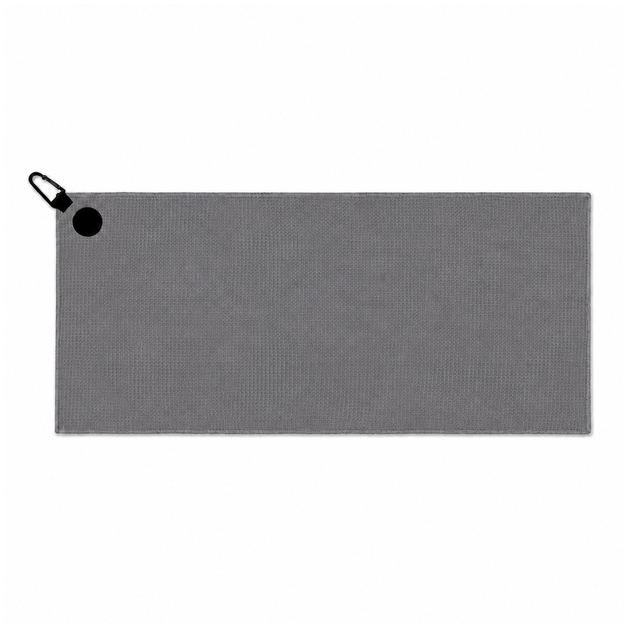 Waffle Polyester Magnetic Golf Towel — Pewter Gray
