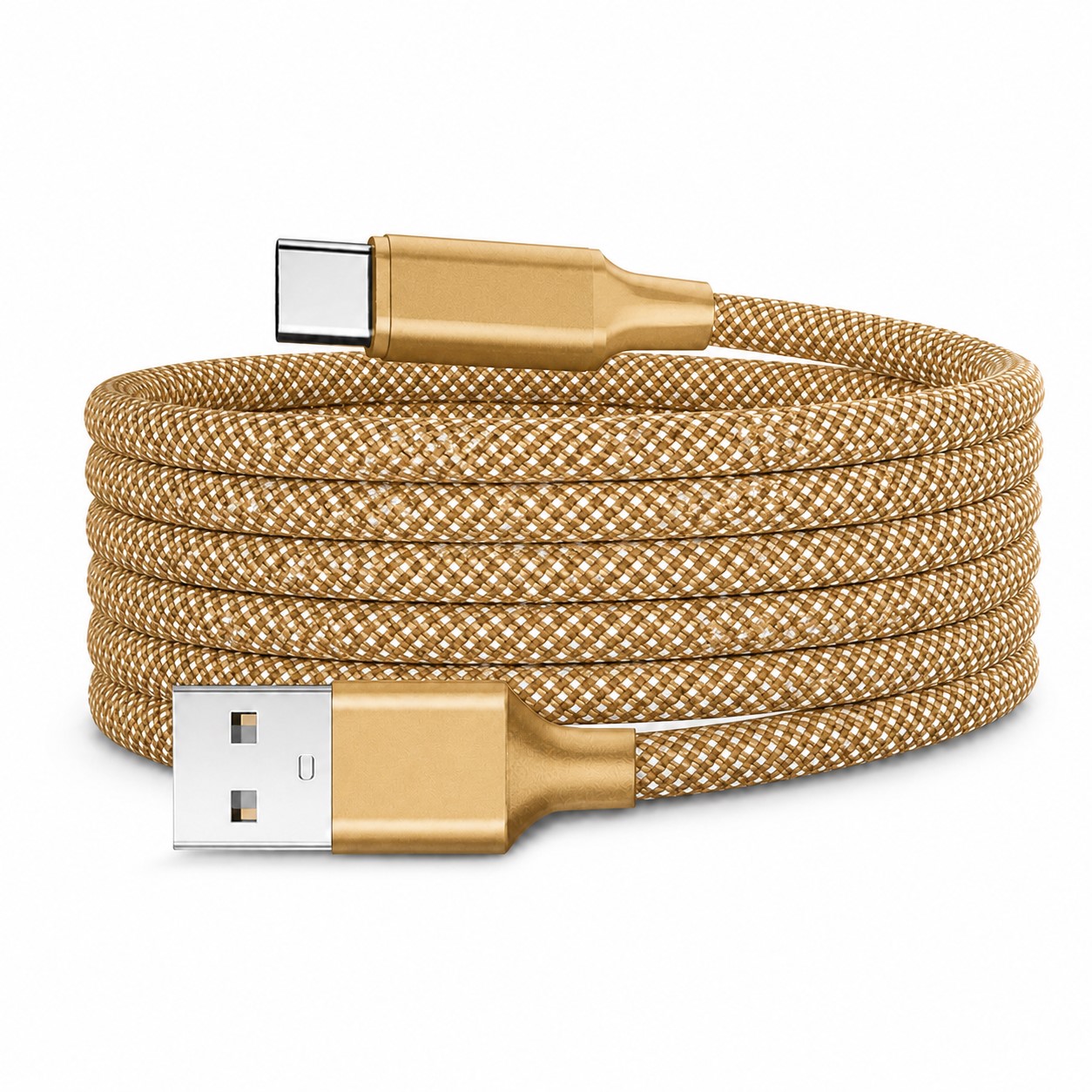 Self Winding Charging Cable — Brass Gold