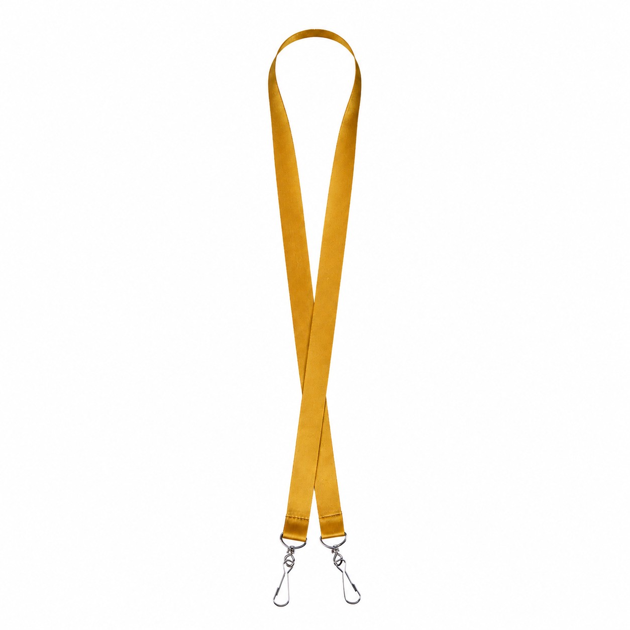 Open End Polyester Lanyard — Brass Gold