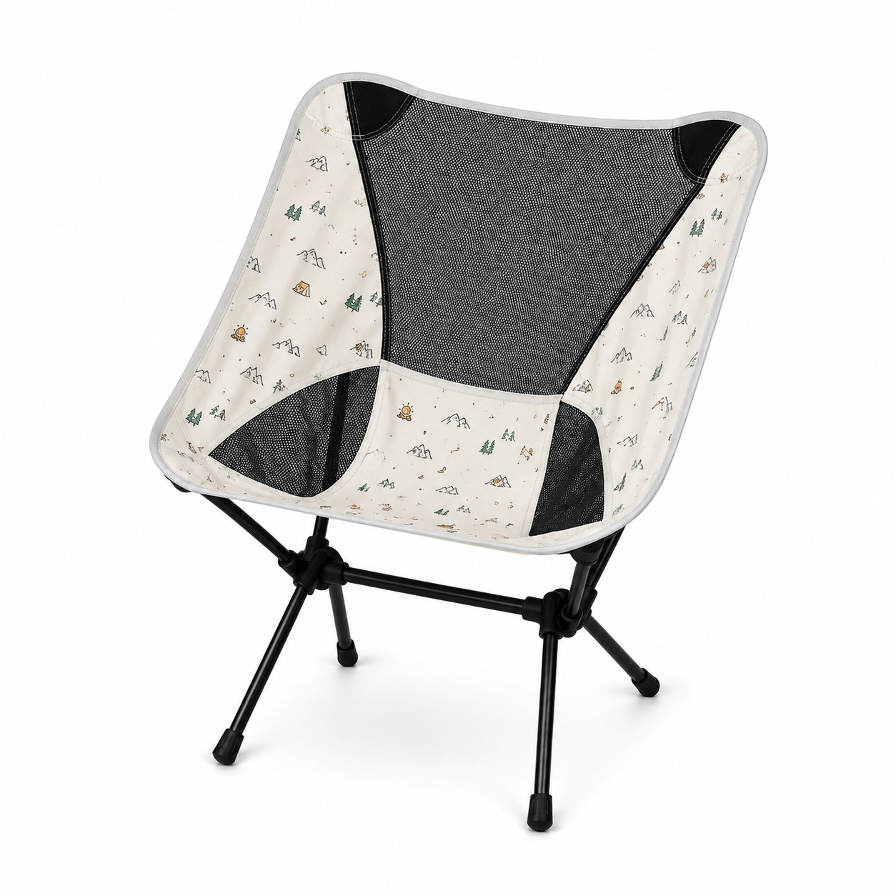 Breathable Mesh Oxford Folding Moon Chair