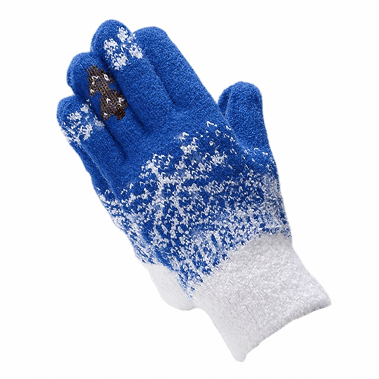 Yarn Touchscreen Winter Gloves — Blue
