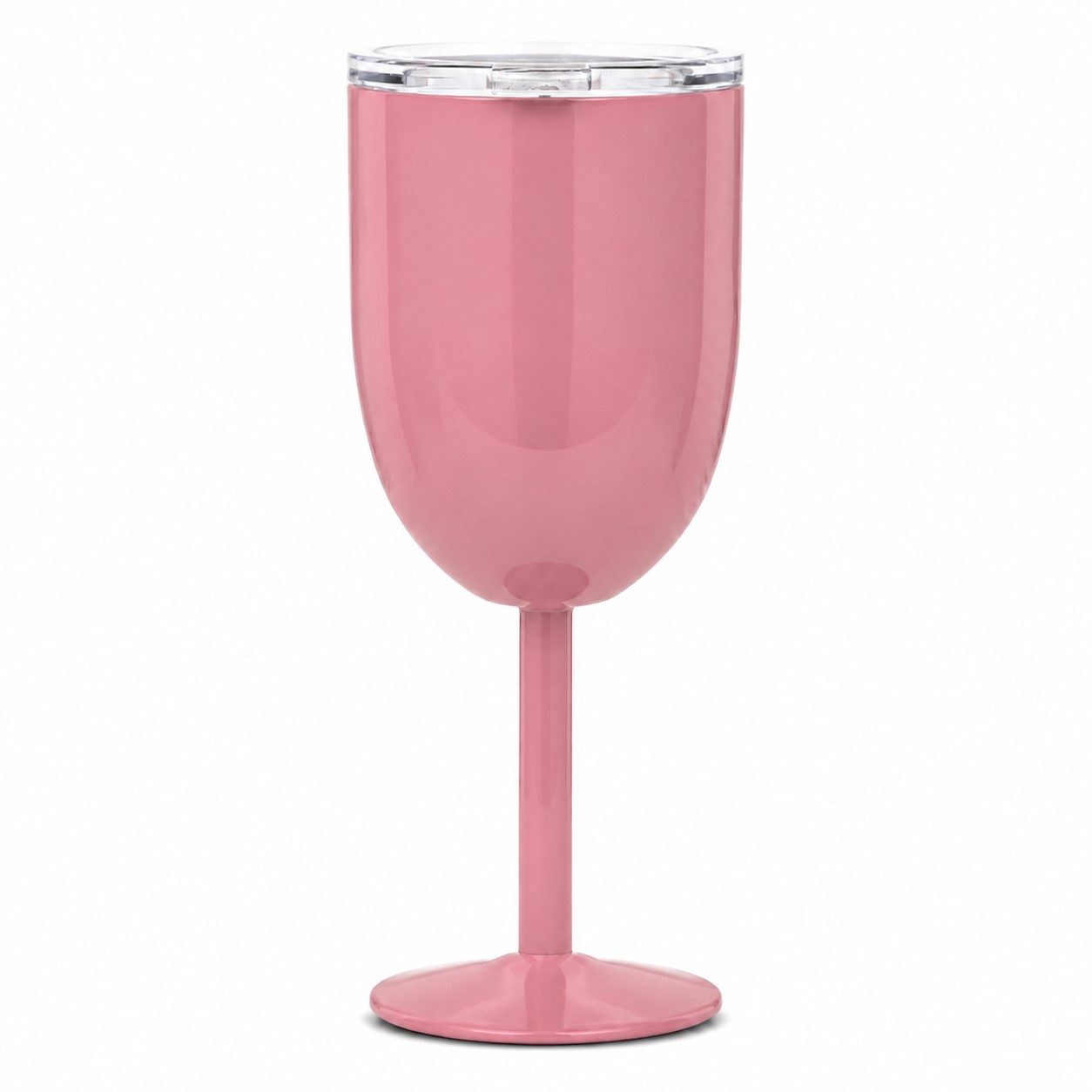 10 Oz Stainless Steel Insulated Wine Goblet — Rose Pink