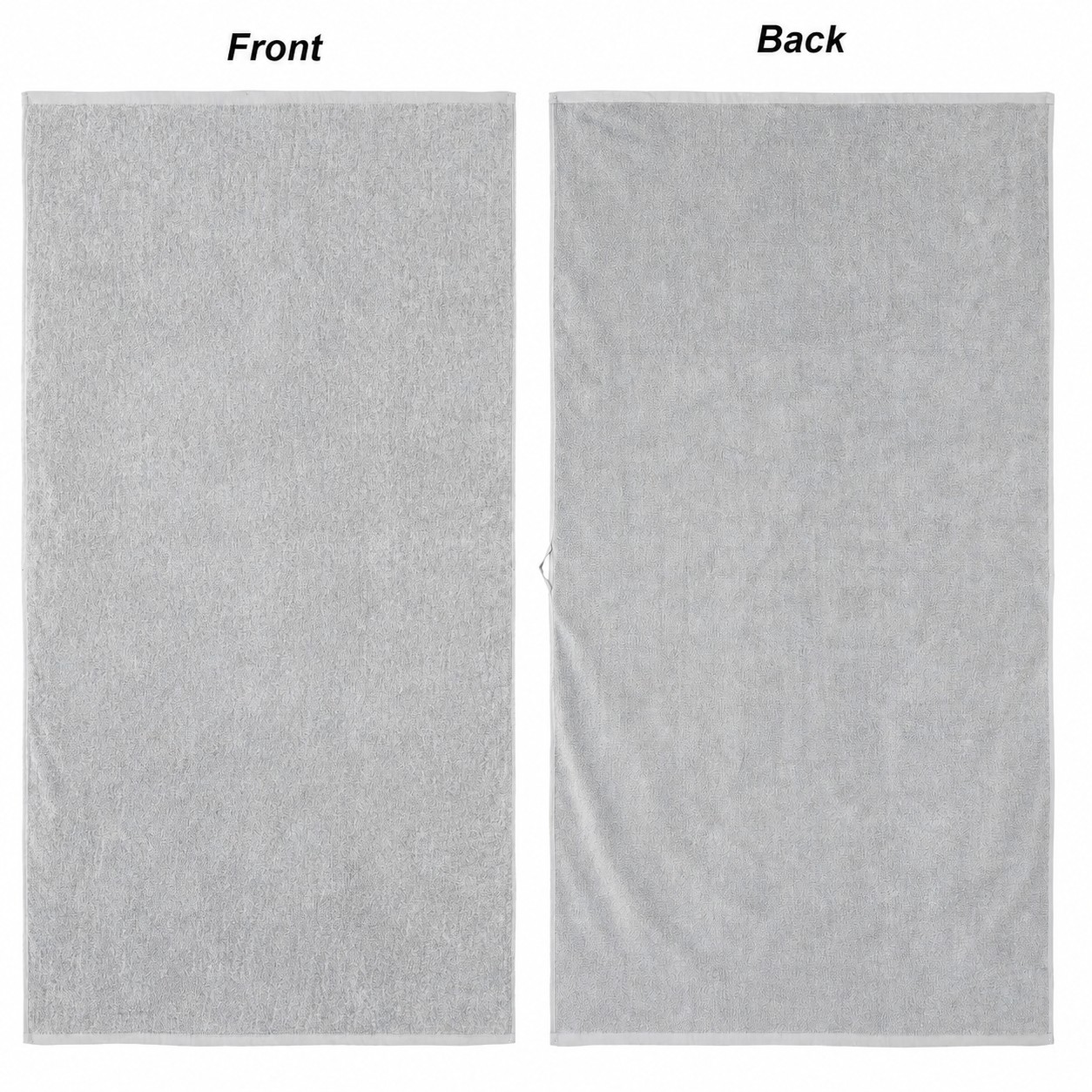 Cotton Jacquard Beach Towel — Silver
