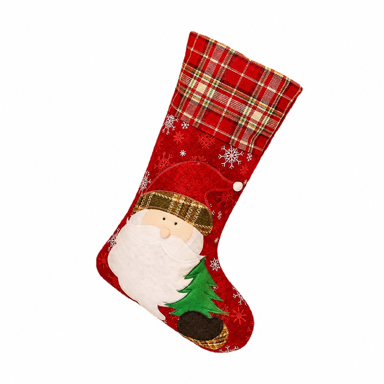 Nylon Christmas Stocking Gift Bag — Red