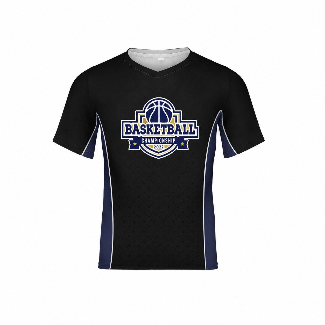 Moisture-Wicking Polyester Crew Neck T-Shirt — Black
