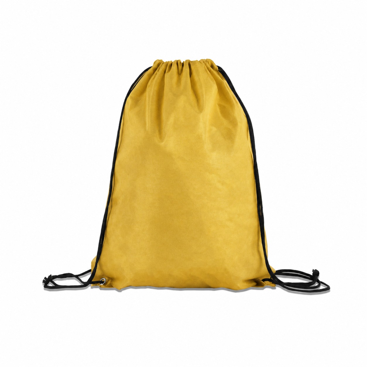210D Polyester Drawstring Backpack With Adjustable Cords — Gold