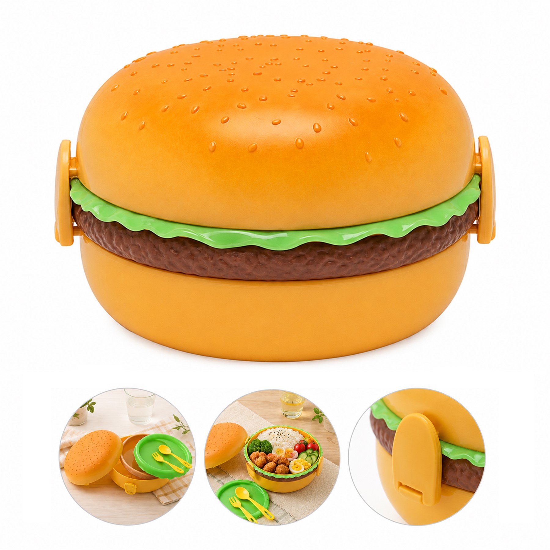Polypropylene Hamburger Meal Container