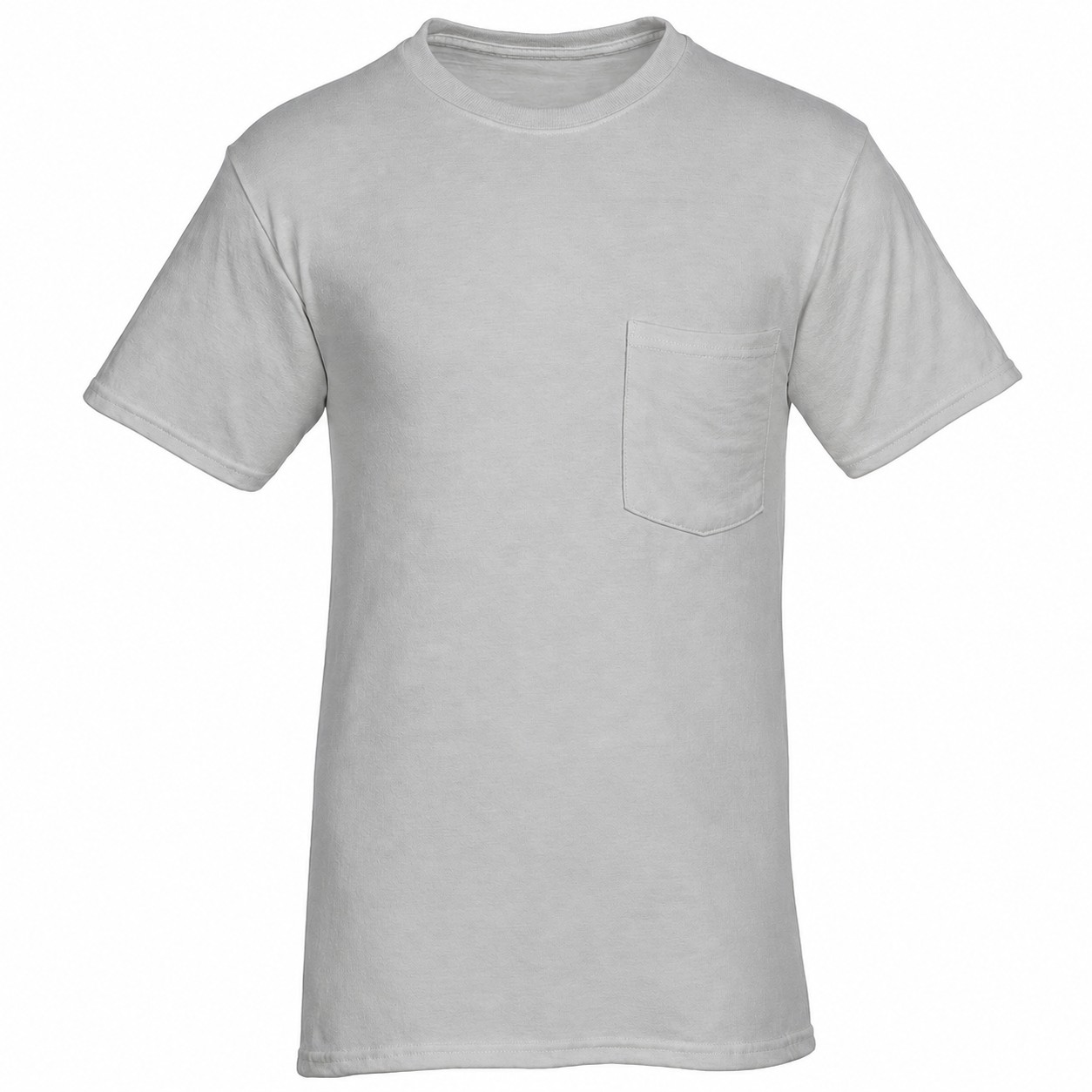 Moisture Wicking Pocket Tee — Silver