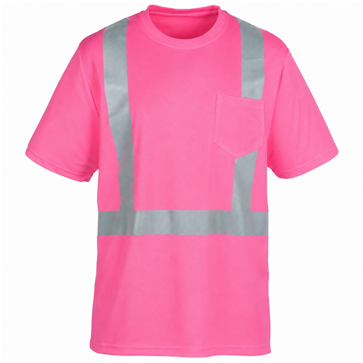 High Visibility Polyester Pocket Shirt — Pink