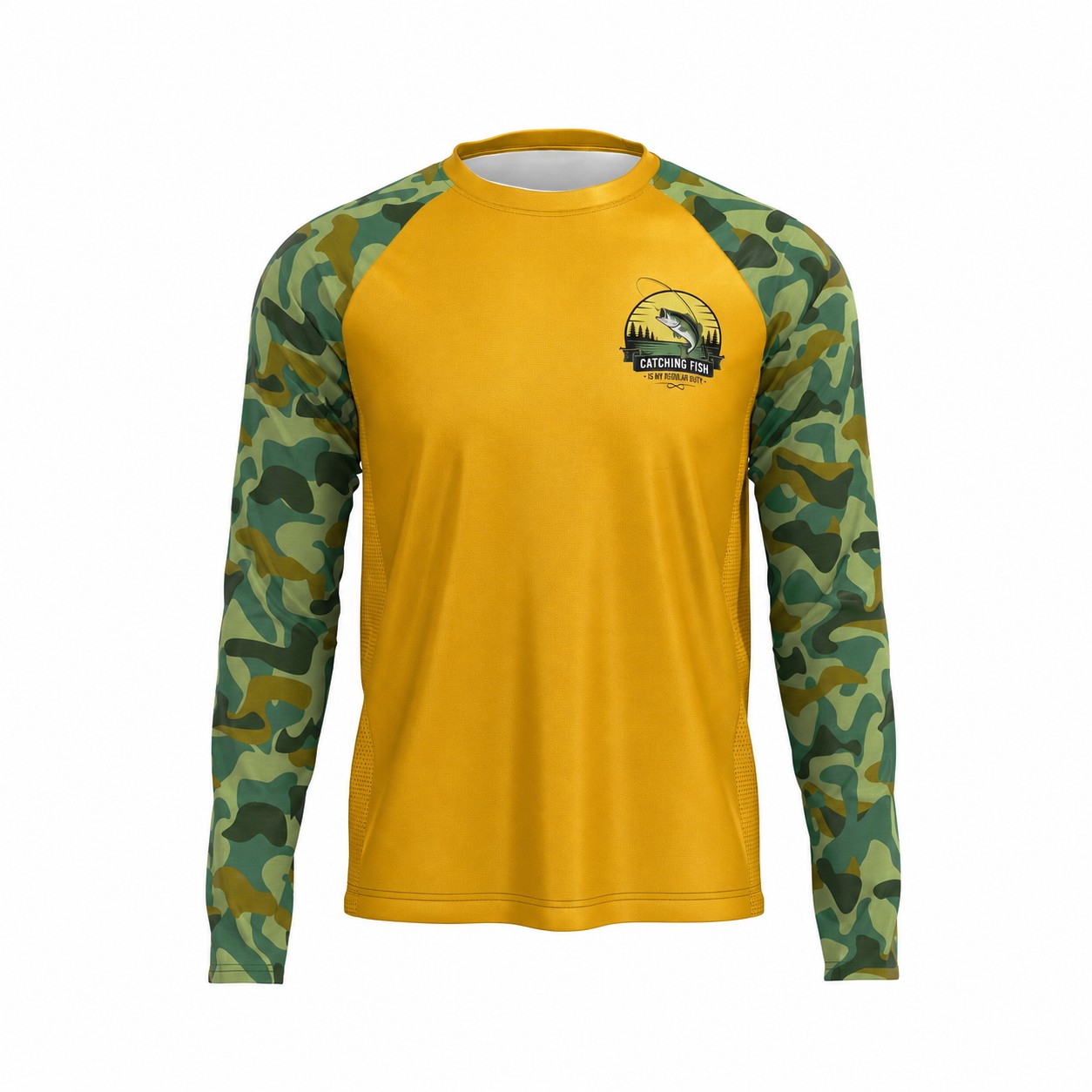 UPF 50 Fishing Sun Shirt — Gold