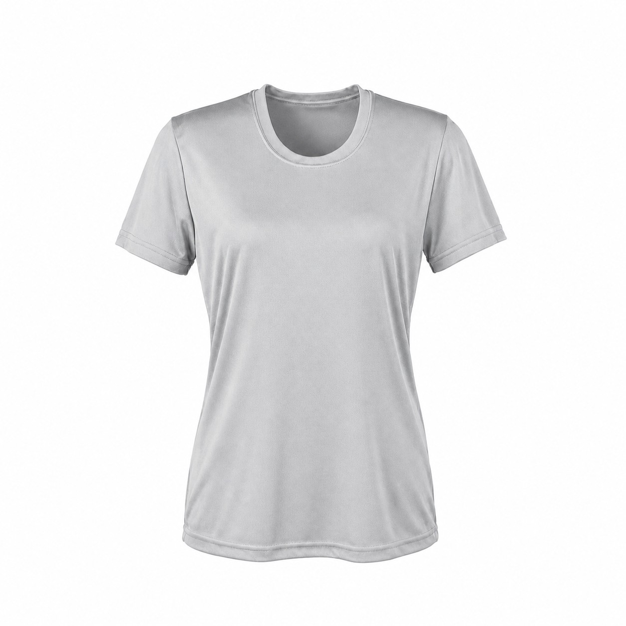 Ladies Polyester Athletic T-Shirt — Silver