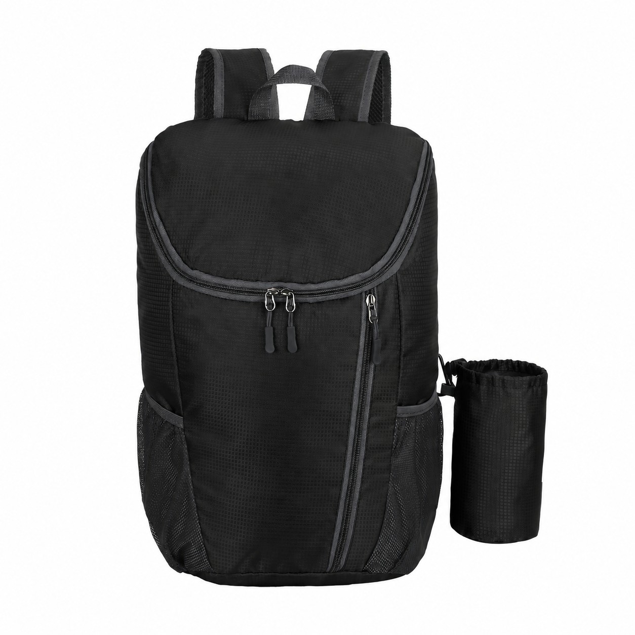 400D Polyester Roomy Backpack — Black