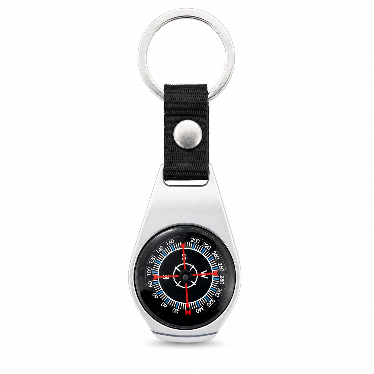 Zinc Alloy Pocket Compass Keychain — view 2