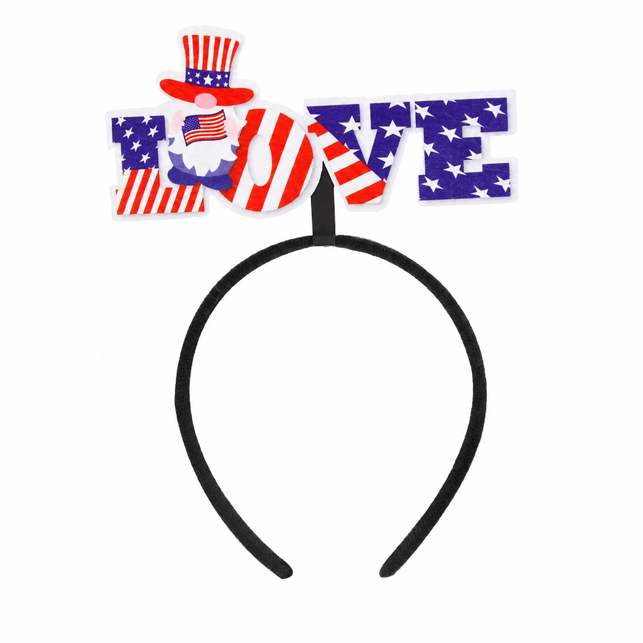 Flag Love Sign Hair Headband — Black