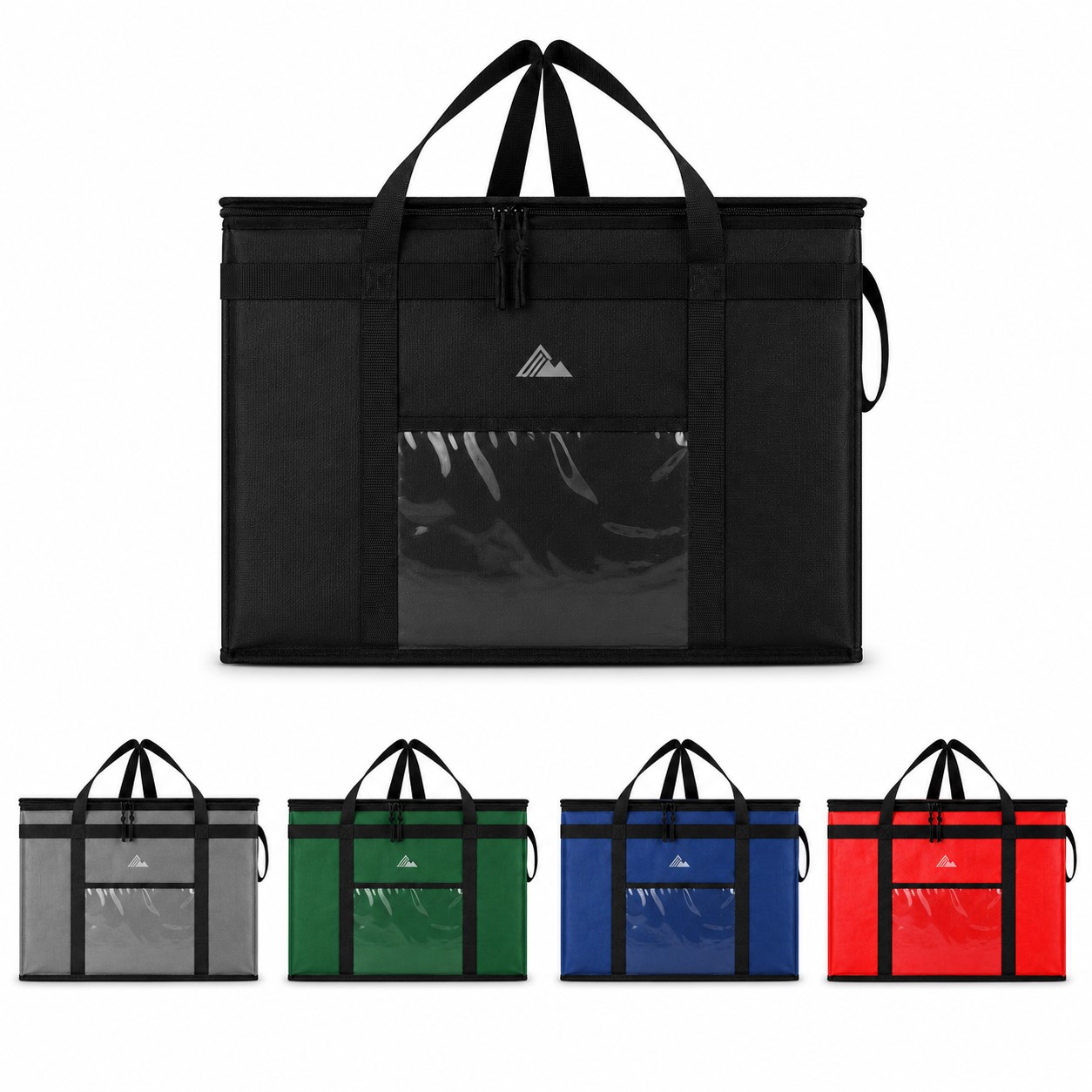 Large Polyester Insulated Zippered Food Bag