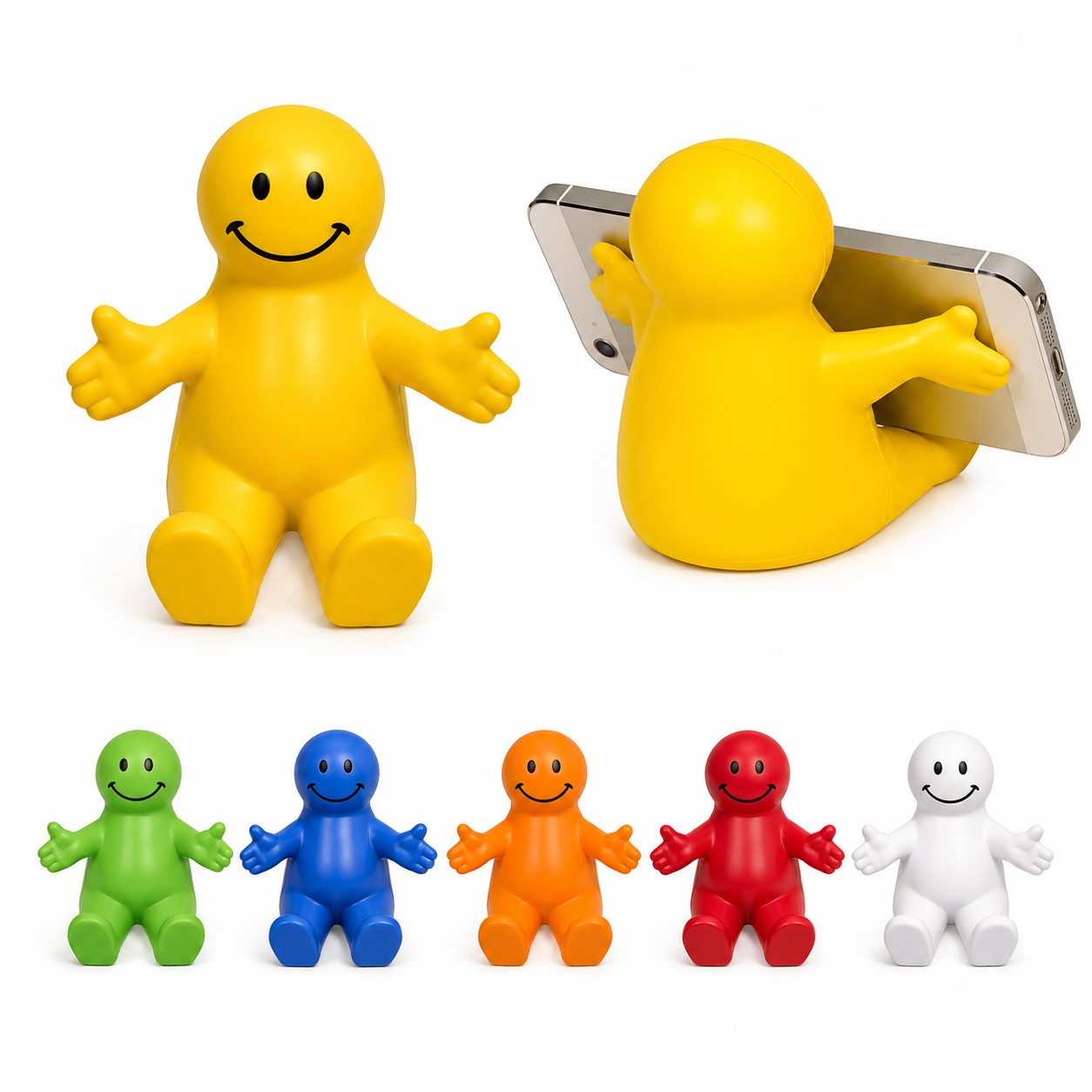 Smiley Stress Toy Phone Holder