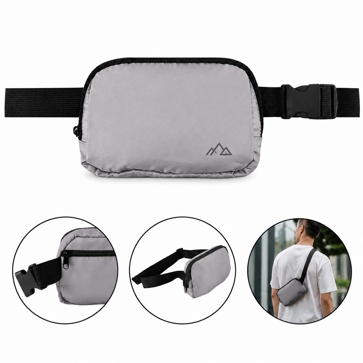 Adjustable Polyester Crossbody Belt Bag — view 1
