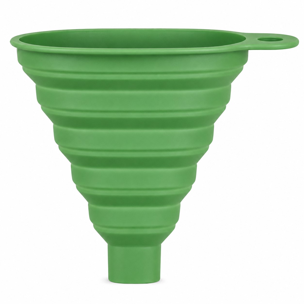 Collapsible Silicone Pouring Funnel — Green