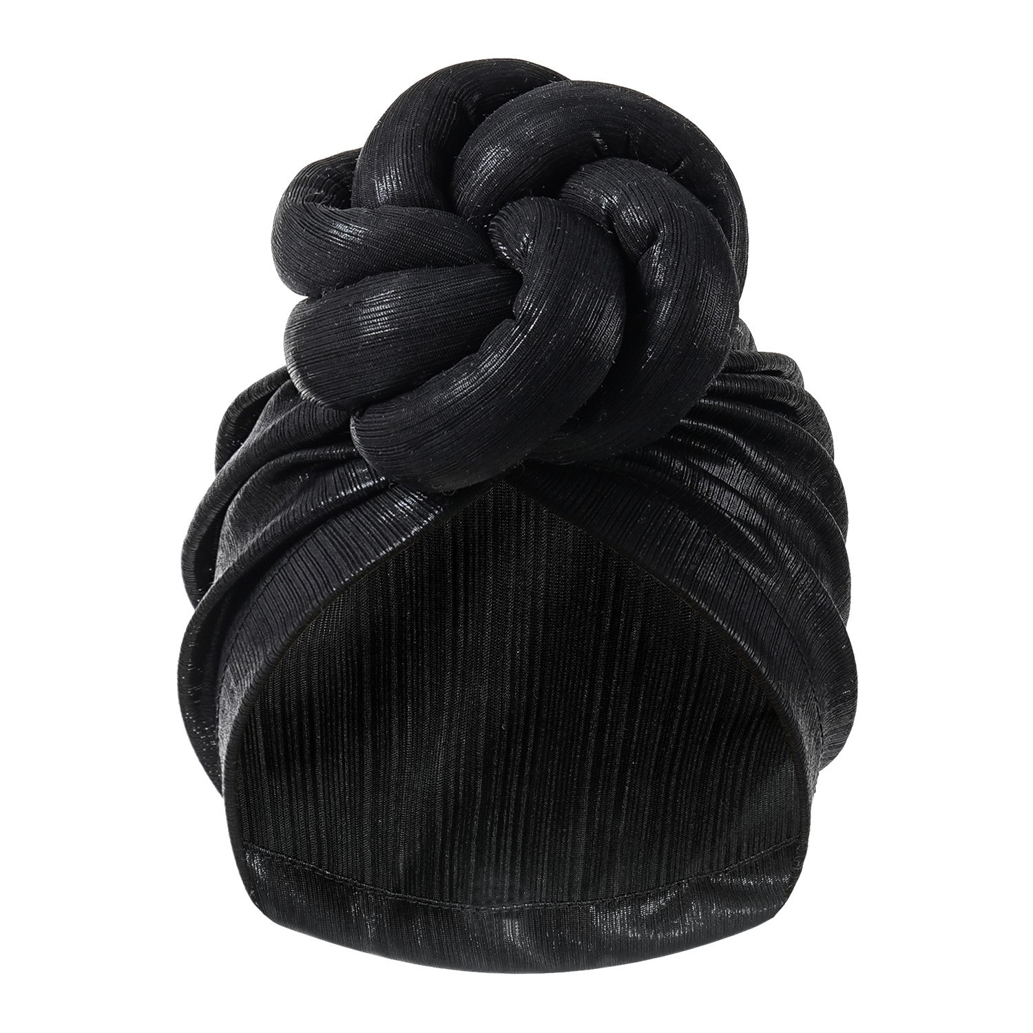 Ice Silk Shiny Knot Turban Hat — view 2