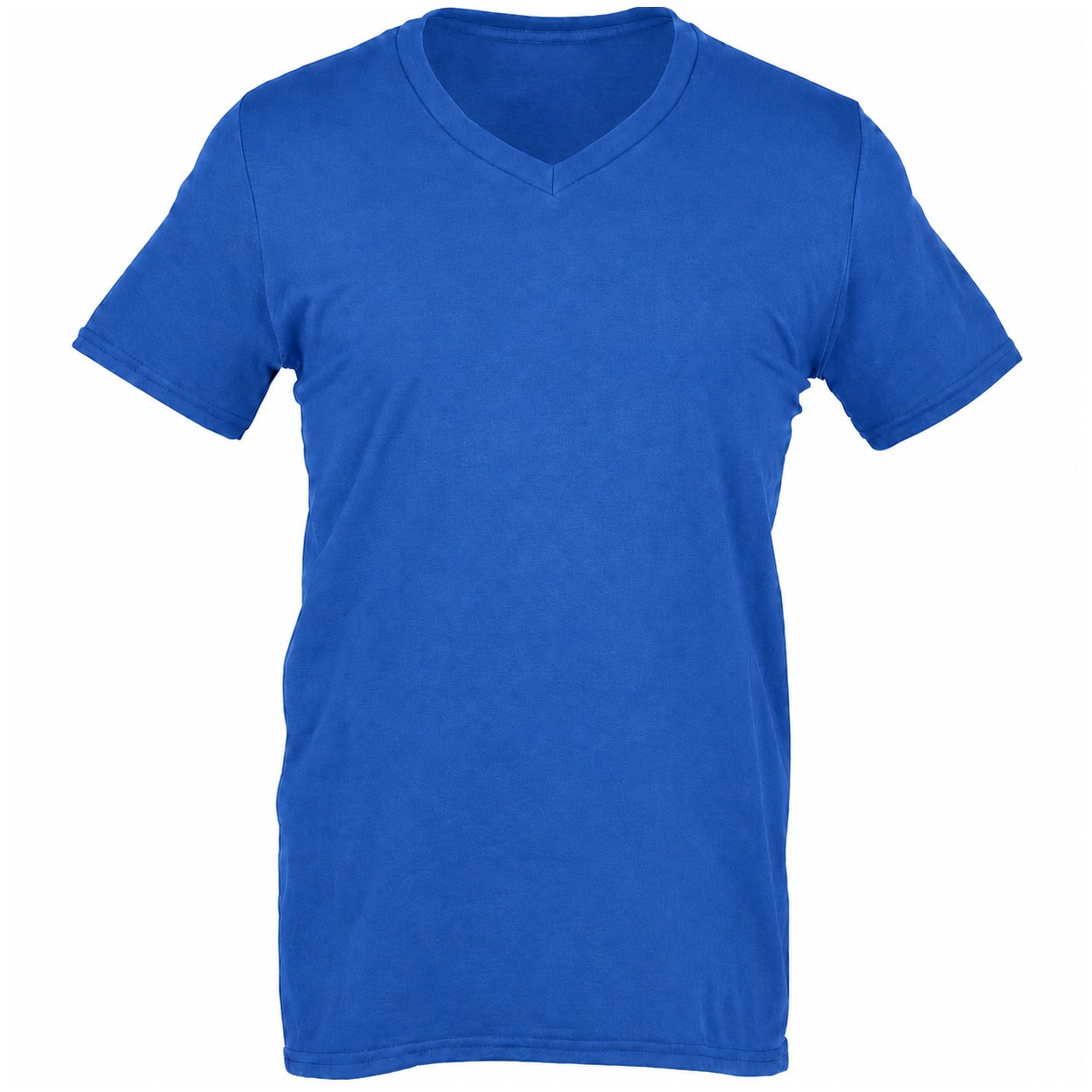 Soft Cotton V Neck T Shirt — Blue