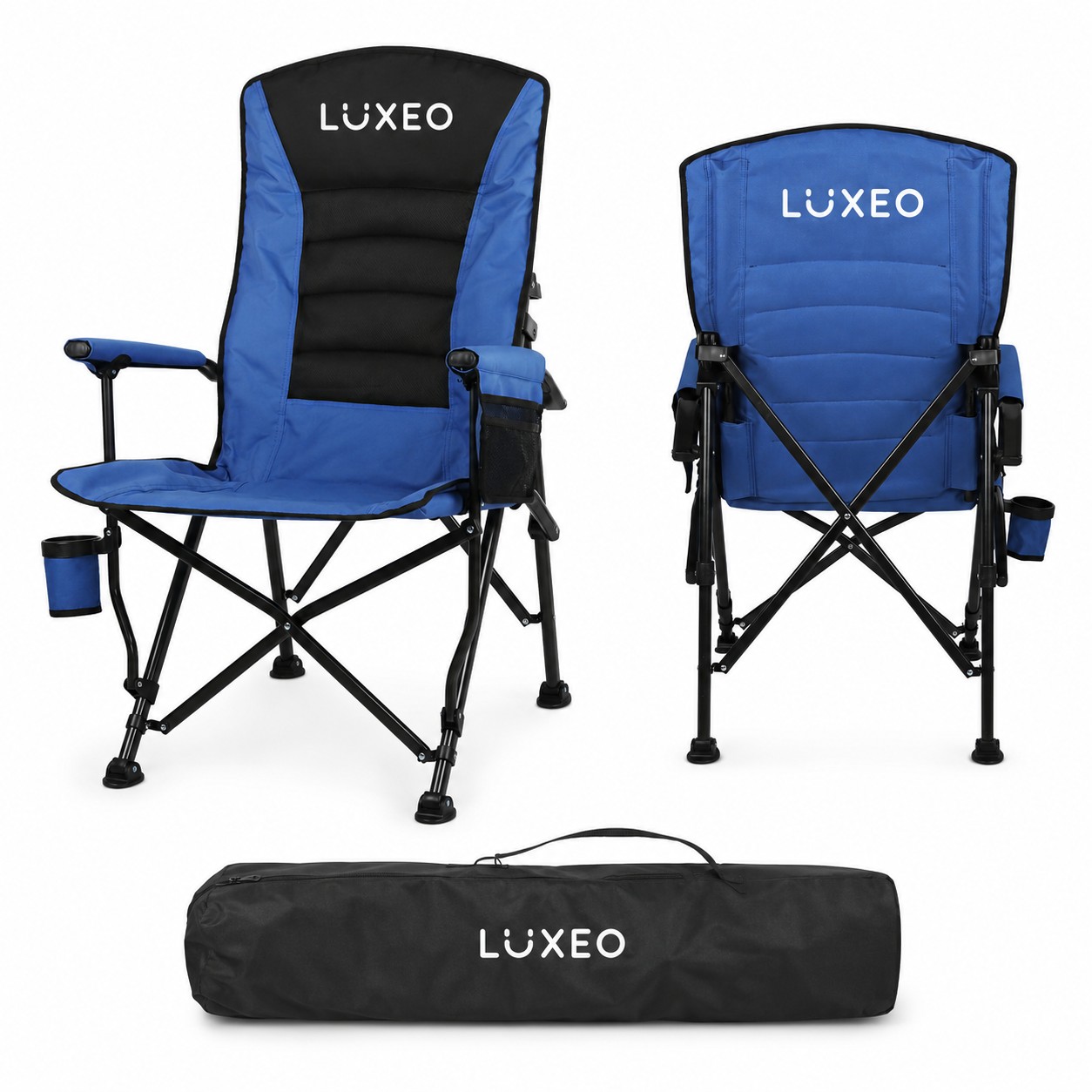 Padded Camp Chair With Adjustable Backrest
