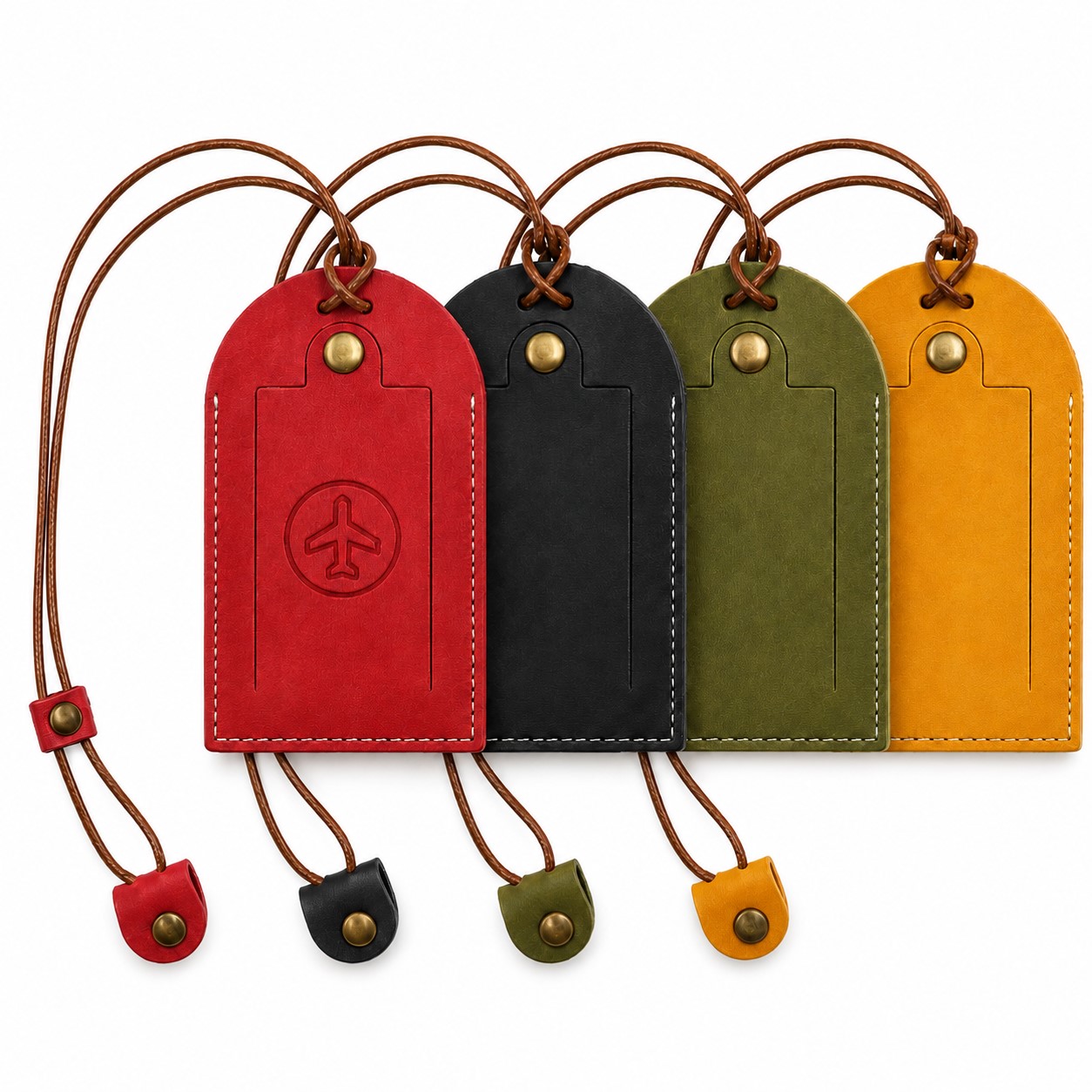 Vintage PU Leather Luggage Identification Tag