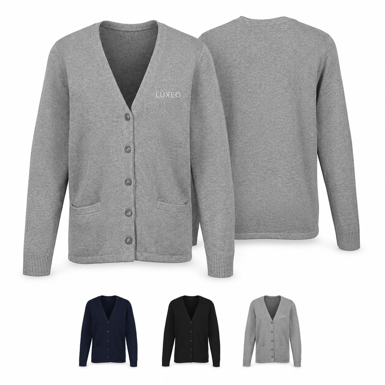 Ladies Acrylic Button Cardigan