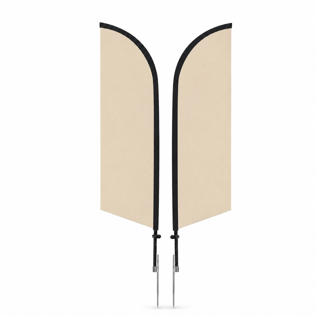 11' Spike Feather Flag Kit — Natural Beige