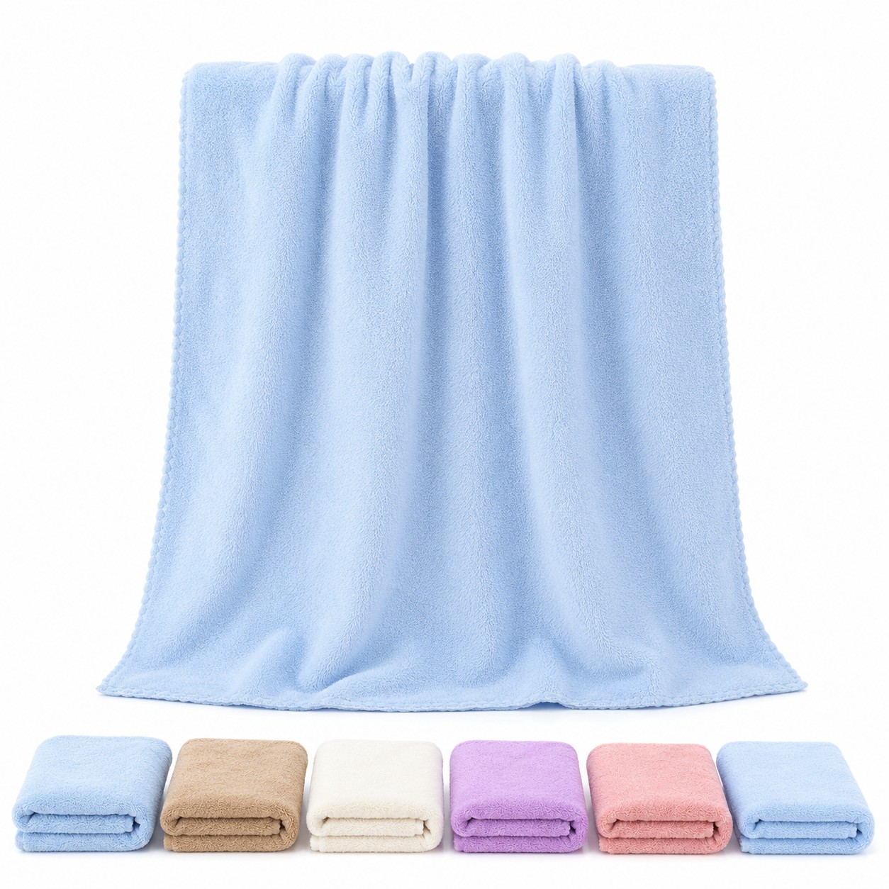 Oversized Coral Fleece Bath Towel