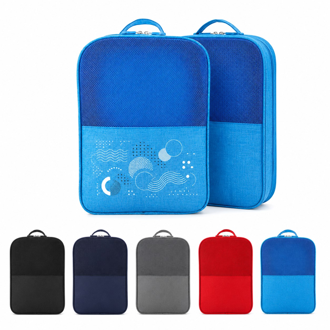 Mesh Front Non-Woven Shoe Organizer Bag