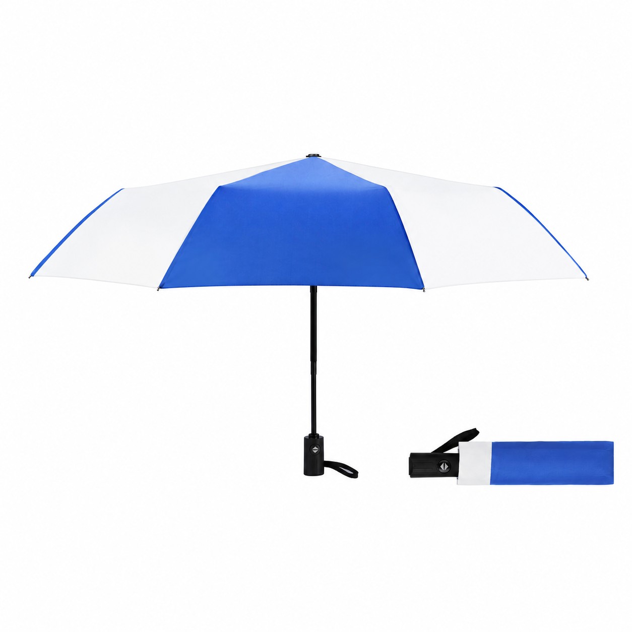 42" Automatic Compact Umbrella — Blue/White