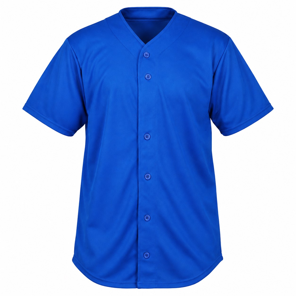 Polyester Full Button Mesh Jersey — Blue