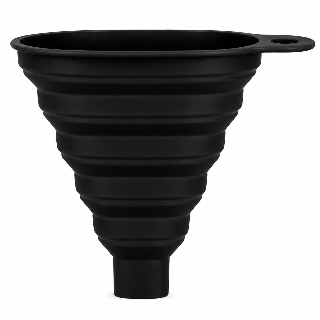 Collapsible Silicone Pouring Funnel — Black