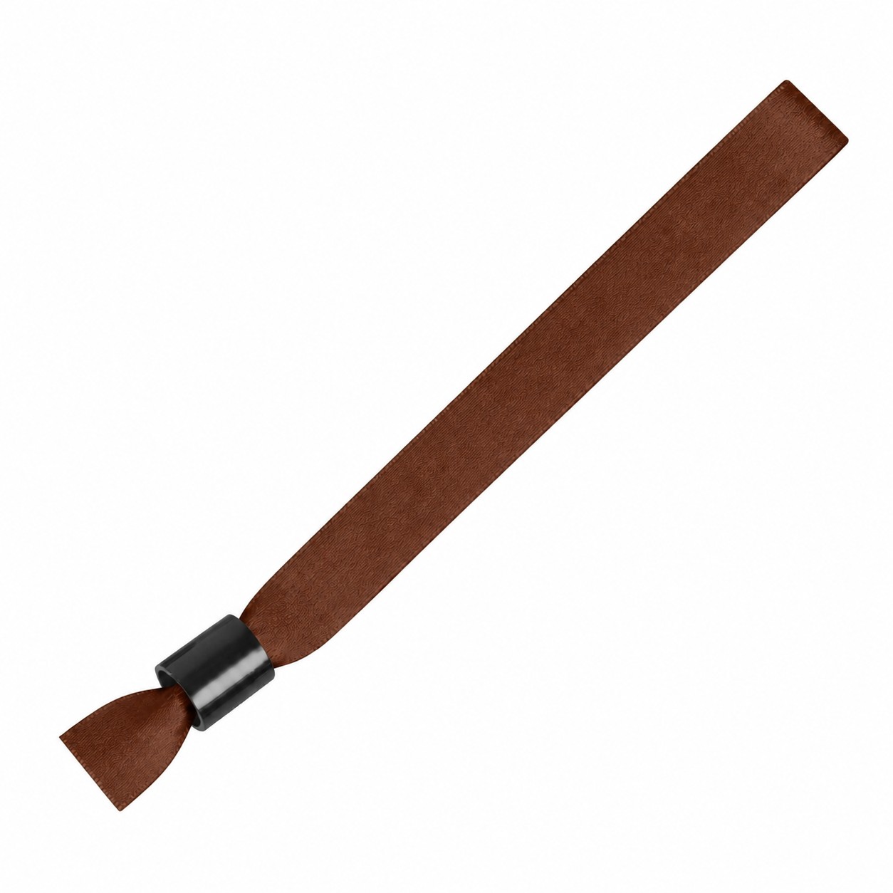 Polyester Locking Event Wristband — Brown